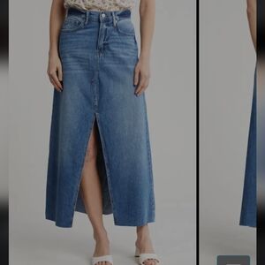 Lucky Brand Long Denim Jean "Rigid" Maxi Skirt NWT Womens